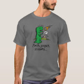 Funny Dinosaur Geschenk Rex Rock Paper Scissors Me T-Shirt (Vorderseite)