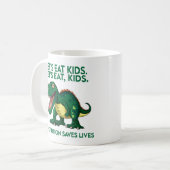 Funny Dinosaur Grammar Lesson Kaffeetasse (Vorderseite Links)