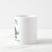 Funny Dinosaur Grammar Lesson Kaffeetasse (Mittel)