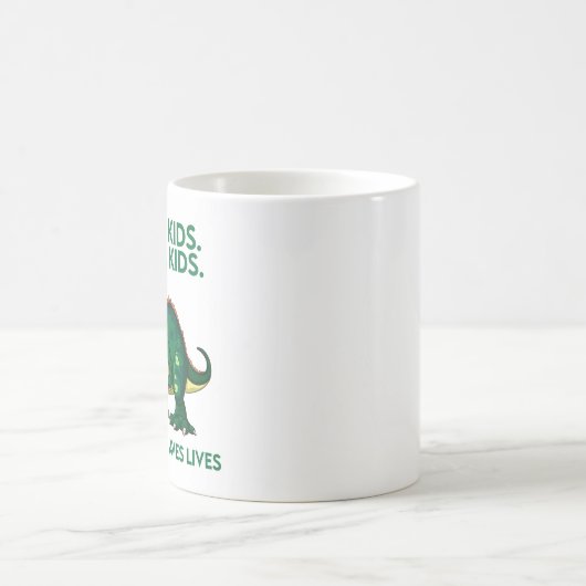 Funny Dinosaur Grammar Lesson Kaffeetasse (Mittel)