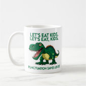 Funny Dinosaur Grammar Lesson Kaffeetasse (Links)