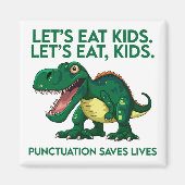 Funny Dinosaur Grammar Lesson Magnet (Vorne)
