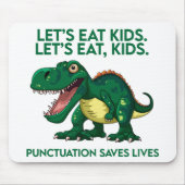 Funny Dinosaur Grammar Lesson Mousepad (Vorne)
