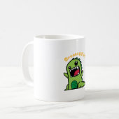 Funny Dinosaur Grooaagghh - Funny Little Dinosaur Kaffeetasse (Vorderseite Links)