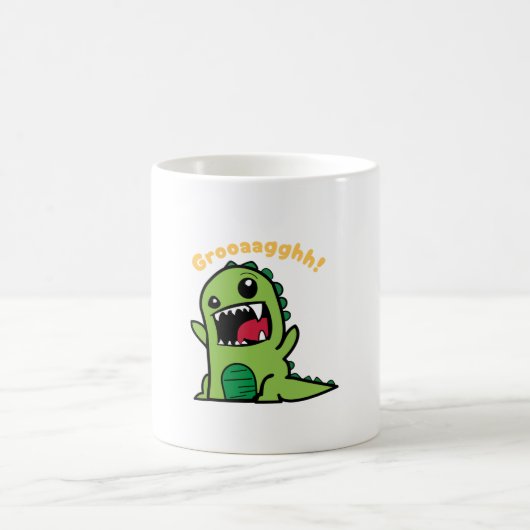 Funny Dinosaur Grooaagghh - Funny Little Dinosaur Kaffeetasse (Mittel)