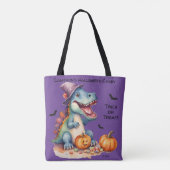 Funny Dinosaur Halloween Candy Tasche (Rückseite)