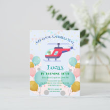 Funny dinosaur Helicopter Geburtstag Partei DIY Na