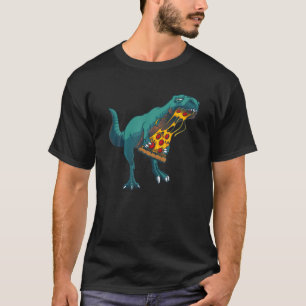Funny Dinosaur Kunst für Männer Dinosaur Pizza Sl T-Shirt