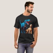 Funny Dinosaur Labradoodle Walking Dog Lover T-Shirt (Vorne ganz)