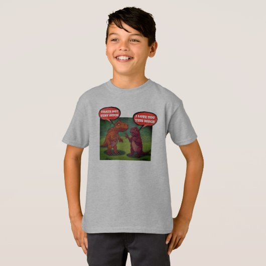 Funny Dinosaur Liebe T-Rex Pun T - Shirt Design (Vorne ganz)