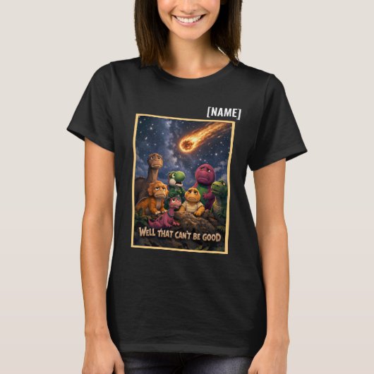 Funny Dinosaur Meteor Extinction T-Shirt (Vorderseite)