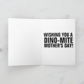 FUNNY DINOSAUR MOTHER'S DAY CARDS KARTE (Innenseite)