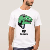 Funny Dinosaur OK Boomer T-Shirt (Vorderseite)