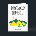 Funny Dinosaur Old Over The Hill Birthday Card Karte<br><div class="desc">Dinge,  die älter sind als du...  Herzliche Geburtstagskarte! Copyright und Design von @Striped Hat Studio - alle Rechte vorbehalten.</div>