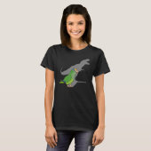 Funny DInosaur Parrot, Birb meme, Peach Fronted Co T-Shirt (Vorne ganz)