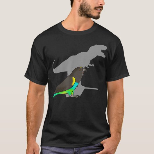 Funny Dinosaur Parrot T-rex Meyers Parrot Birb T-Shirt (Vorderseite)