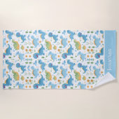 Funny Dinosaur Pattern kids summer Strandtuch (Vorderseite)