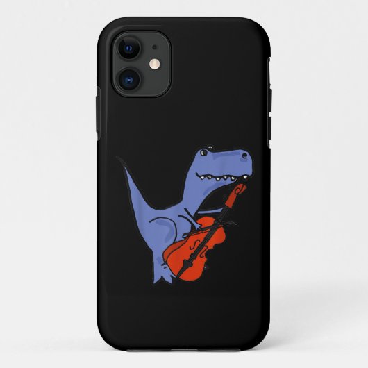 Funny Dinosaur Playing Cello Case-Mate iPhone Hülle (Rückseite)