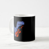 Funny Dinosaur Playing Cello Kaffeetasse (Vorderseite Links)