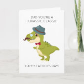 Funny Dinosaur Pun Father's Day Card Karte (Vorderseite)