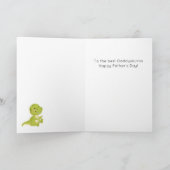 Funny Dinosaur Pun Father's Day Card Karte (Innenseite)