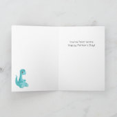 Funny Dinosaur Pun Father's Day Card Karte (Innenseite)