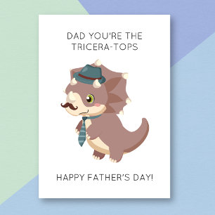Funny Dinosaur Pun Father's Day Card Karte