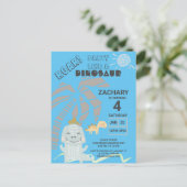 Funny Dinosaur Roar Kindergeburtstag Party Einladu Postkarte (Stehend Vorderseite)