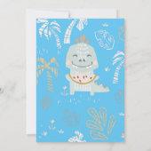 Funny Dinosaur Roar Kindergeburtstag Party Einladung (Rückseite)