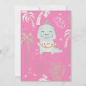 Funny Dinosaur Roar Kindergeburtstag Party Einladung (Rückseite)