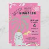 Funny Dinosaur Roar Kindergeburtstag Party Einladung (Vorne/Hinten)