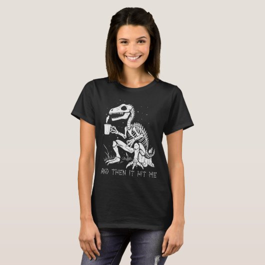 Funny Dinosaur Skeleton Costume Goth Men Women Hal T-Shirt (Vorne ganz)