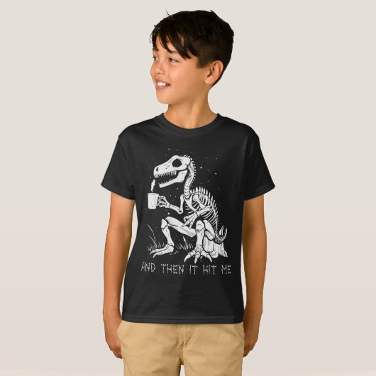Funny Dinosaur Skeleton Costume Goth Men Women Hal T-Shirt (Vorne ganz)