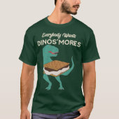 Funny Dinosaur Smores Camping DinoSmores T-Rex T-Shirt (Vorderseite)