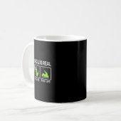 Funny Dinosaur Sports Gym Bench Press Pull-ups Pus Kaffeetasse (Vorderseite Links)