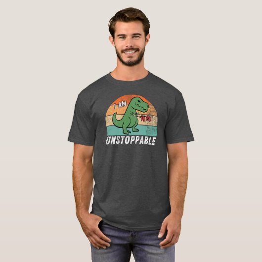 Funny Dinosaur T Rex I bin unaufhaltsam T-Shirt (Vorne ganz)