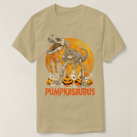 Funny Dinosaur T rex Mummy Pumpkin Halloween for K T-Shirt (Design vorne)