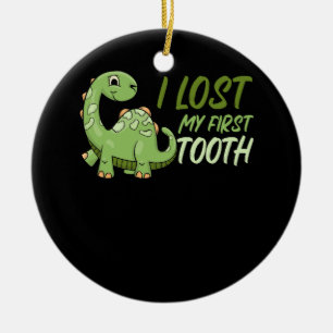 Funny Dinosaur Tooth Fairy Kids T Rex Ich habe mei Keramik Ornament