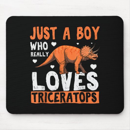 Funny Dinosaur Triceratops Apparel For Boys Mousepad (Vorne)