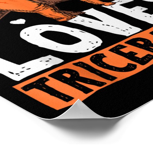 Funny Dinosaur Triceratops Apparel For Boys Poster (Ecke)