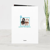 Funny Dinosaur und Bassets on "Just Weil" Card Karte (Rückseite)