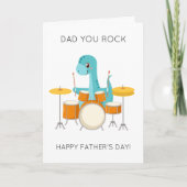 Funny Dinosaur Vater You Rock Father's Day Card Karte (Vorderseite)