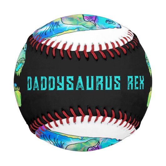 Funny Dinosaur Vater Zitat Baseball (Vorderseite)