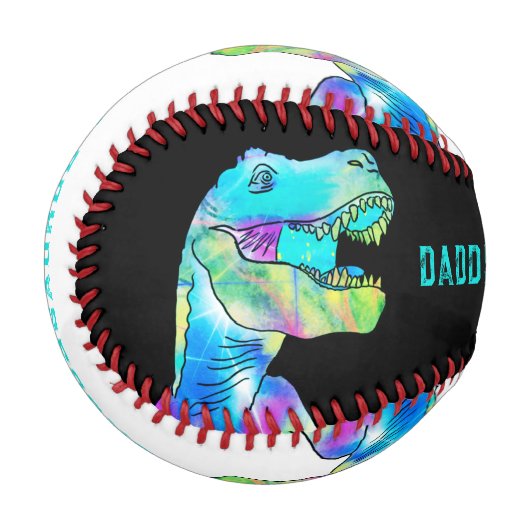 Funny Dinosaur Vater Zitat Baseball (Vorderseite Links)