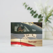 Funny Dinosaur Vielen Dank Postcard Postkarte (Stehend Vorderseite)