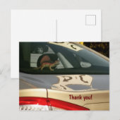 Funny Dinosaur Vielen Dank Postcard Postkarte (Vorne/Hinten)