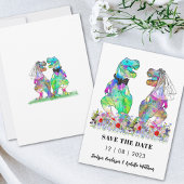 Funny Dinosaur Wedding Save The Date