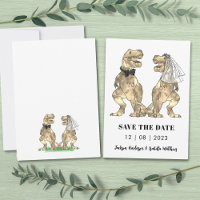 Funny Dinosaur Wedding