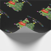 Funny Dinosaur Weihnachten Dies ist die Saison nau Geschenkpapier (Ecke)