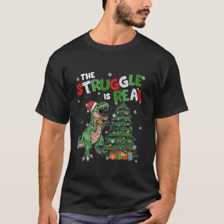 Funny Dinosaur Weihnachtsbaumkampf ist Real Xma T-Shirt